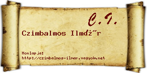 Czimbalmos Ilmár névjegykártya